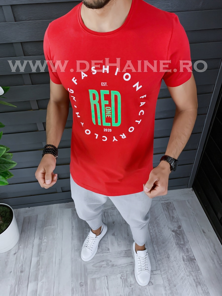 Tricou barbati rosu slim fit zr b1007 p8-3